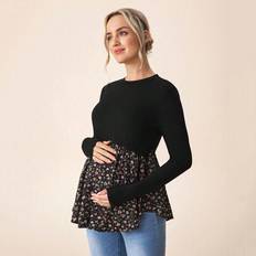 Shein Maternity Casual Color Block Nursing T-Shirt