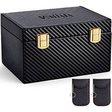 Mosfiata Car Key Signal Blocker Box with 2 Pack Faraday Pouch