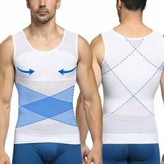 Men Shapewear & Under Garments Shein Slimming Mens Tummy Control Shapewear Vest - Belly
