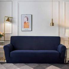 Shein Milk Silk Solid Color Loose Sofa Cover Blue