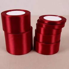 Shein 25 Yards Wine Red Silk Satin Bow Decorative Ribbon