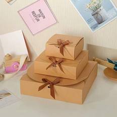 Shein 5pcs Kraft Paper Gift Boxes Set