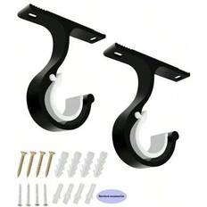 Mounts & Hooks for Curtains Shein 2pcs Adjustable Aluminum Alloy Single Rod Bracket