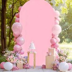 Doorway Party Curtains Shein Pale Pink Semicircular Arch Elastic Cover