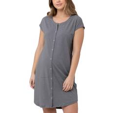 Ripe Maternity Blake Stripe Organic Cotton Nightdress