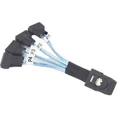 Tlily Mini SAS SFF-8087 to 4X SATA Male 3.0 SSD
