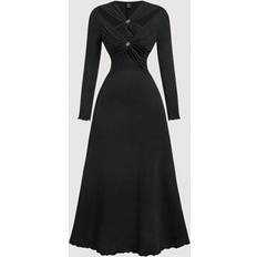 Shein Long Sleeve Black Vampire Dress - Black