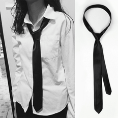 Shein Ladies Polyester Narrow Necktie Handmade - Daily Shirt