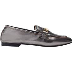 Grey - Women Low Shoes Moda In Pelle Earley Loafers - Pewter Grey