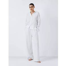 Double Cloth Cotton Pyjama Set - White