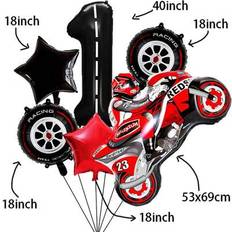 Number Balloons Shein Race Car Number 1-9 Balloon Set