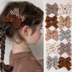 Shein Baby Girls Kids Beige Polka Dot Hair Clips 10-pack