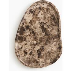 Brown Serving Trays H&M Large Marble Brown Serving Tray