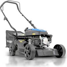 Hyundai 16 Inch Black Edition Hand Push Lawnmower HYM16130P Petrol Powered Mower