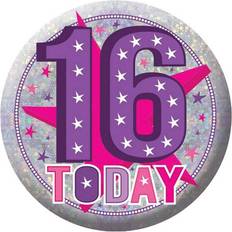 Streamers Amscan 16 Today Holographic Badge