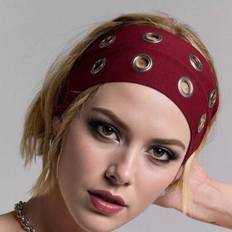 Yoga Headgear Shein Fashion Punk Headband Gothic Pattern Leopard Print Design - Hollow