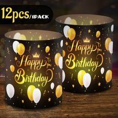 Shein 12-Piece Happy Birthday Candle Holders Set