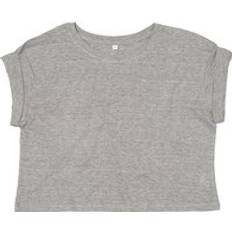 Organic Cropped T-Shirt - Light Grey