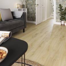 Laminate Flooring GoodHome Cleobury Parquet Look Oak Effect Laminate Flooring 1.69M²