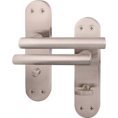 Satin Bathroom Door Handles 1 Pair