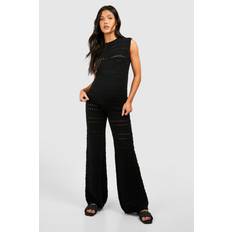 boohoo Womens Maternity Crochet Tunic And Wide Leg Trouser Set