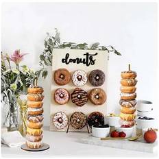 Table Decorations on sale Shein Donut Wall Display Wooden Cake Stand