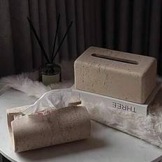 Bathroom Accessories Shein Resin Modern Tissue Box Holder 8.66 x 4.72