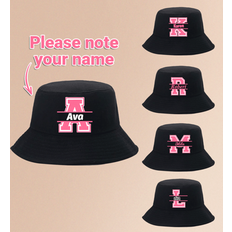 Multicoloured Bucket Hats Children's Clothing Shein Kids 26 Letter Custom Bucket Hat Personalized Fashionable - Fits Boys Girls