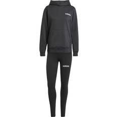 Bomuld Jakkesæt adidas Træningsdragt Leisure - Sort/Hvid
