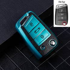 Green Key Cases AX Trade Car Key Cover Fob Case Shell For Volkswagen VW Polo Golf 7 - Green