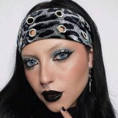 Yoga Headgear Shein Fashionable Punk Gothic Leopard Print Pattern Headband - Beach/Holiday