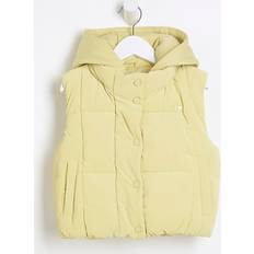 Vests Children's Clothing River Island Mini Girls Yellow Nylon Gilet - Yellow