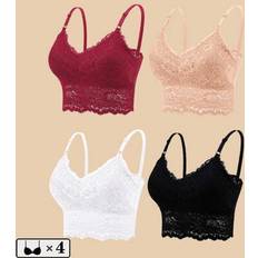 Shein Women Sexy Flower Lace Bras Top Comfortable - Hollow Out
