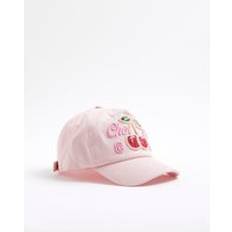 River Island Girls Pink Embellished Cherry Cap - Pink