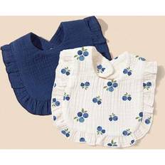 Food Bibs on sale Shein 2 Pcs Soft Comfortable Blueberry Fruit Print Baby Bibs