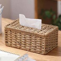 Shein 1pc Handmade Woven Tissue Box, Oriental Zen Minimalist Style For Living Room, Bedroom, Office