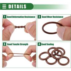 Uxcell 50 Pcs Rubber O Ring Seal Gasket