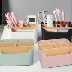 Desktop Organizers Shein Bamboo Desk Organizer 5 Compartments