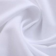 Shein Plain Weave Polyester Fabric 1 Piece Fabrics White