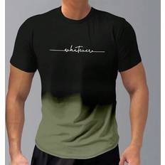 Men - Tie Dye T-shirts Shein Summer Casual Tie Dye Printed Short Sleeve T-Shirt - Random Colors