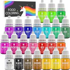 Haushaltsfarben Lebensmittelfarbe 24 Farben Zuckerguss 6 ml Haushaltsfarbe