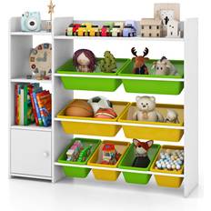 Kids Bookshelf Toy Storage Organizer Yellow