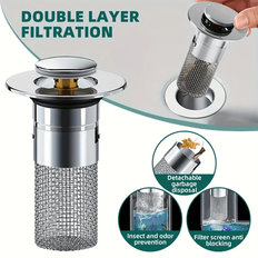 Shein Stainless Steel Pop-Up Bathroom Sink Plug