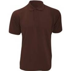 Brown Polo Shirts Kustom Kit Klassic Superwash Short Sleeve Polo Shirt - Chocolate