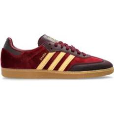 adidas Originals Samba OG Velvet Trainers Sneakers - Burgundy Yellow