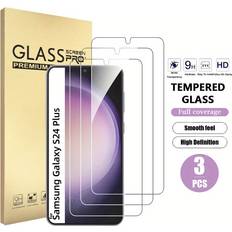 Samsung Galaxy S25+ Screen Protectors Temu 3pcs Tempered Glass Screen Protectors For Galaxy S24 Plus