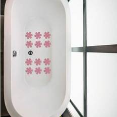 Pink Self-adhesive Decorations Shein 10pcs Indoor Floor Floral Anti-Slip Stickers Adhesive Film
