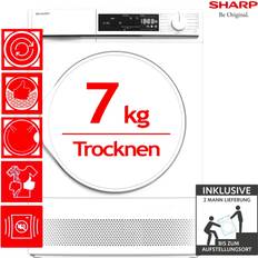 Sharp KD-NCA7S7PW91-DE Wäschetrockner 7 kg Hvid