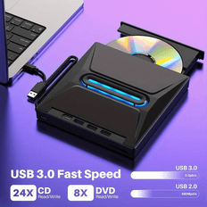 Optical Drives Temu Luminous 3 USB 3.0 External CD DVD Drive