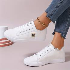 Trainers Temu Women's Casual Ladies Sneakers Round Toe - Minimalist Solid
